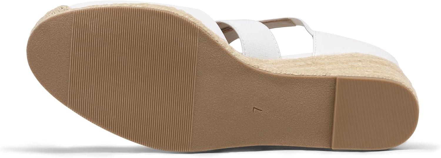 imageDREAM PAIRS Womens Close Toe Espadrilles Platform Slip on Elastic Criss Cross Straps Dressy Wedges SandalsWhite