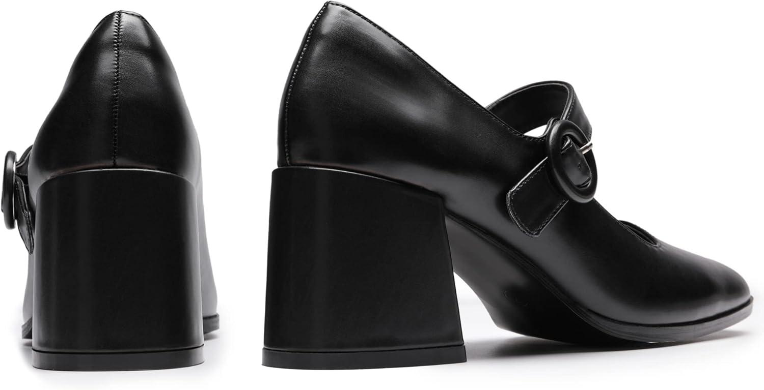 imageDREAM PAIRS Womens ClosedToe PumpsBlack Black Polyurethane