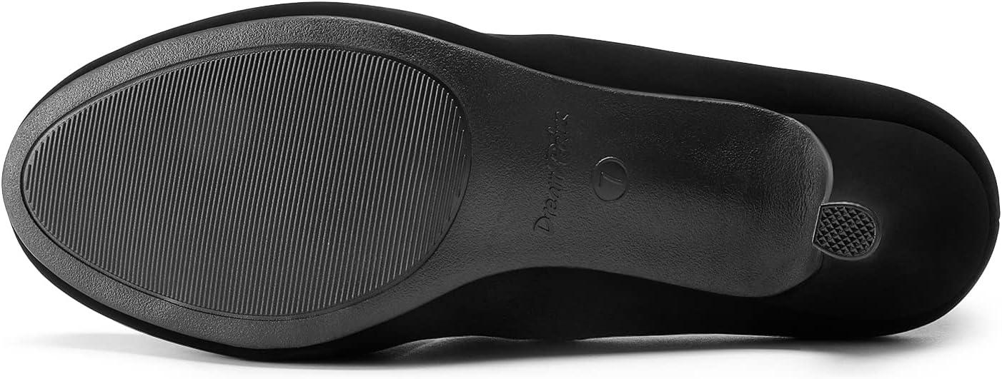 imageDREAM PAIRS Womens Dress Comfortable Low Heel Pump ShoesBlacknubuck