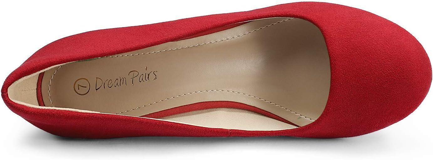 imageDREAM PAIRS Womens Dress Comfortable Low Heel Pump ShoesLuvlyred