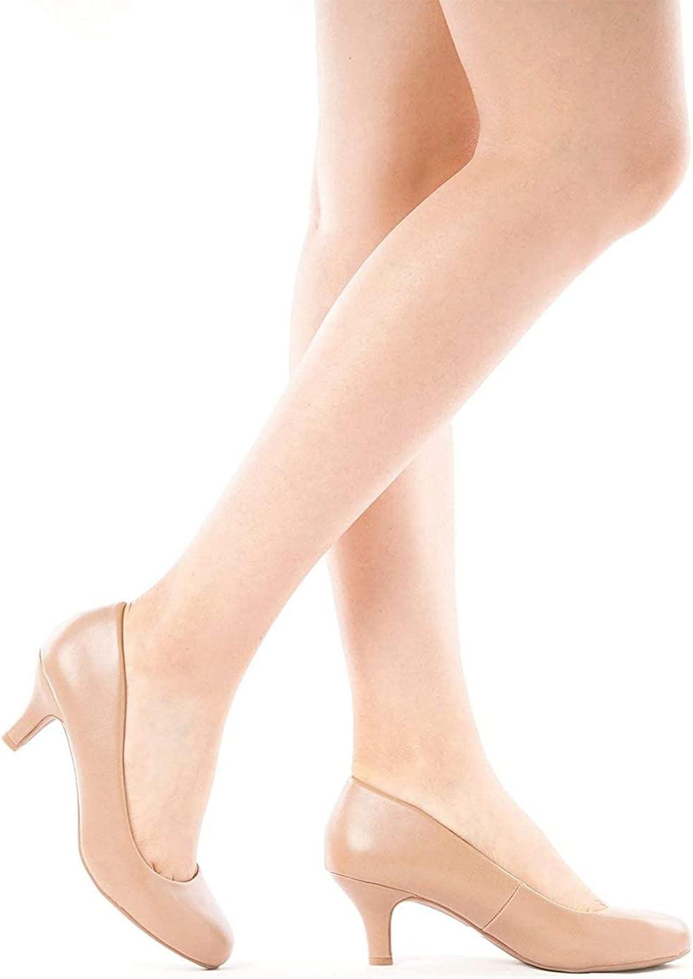 imageDREAM PAIRS Womens Dress Comfortable Low Heel Pump ShoesTaupePu