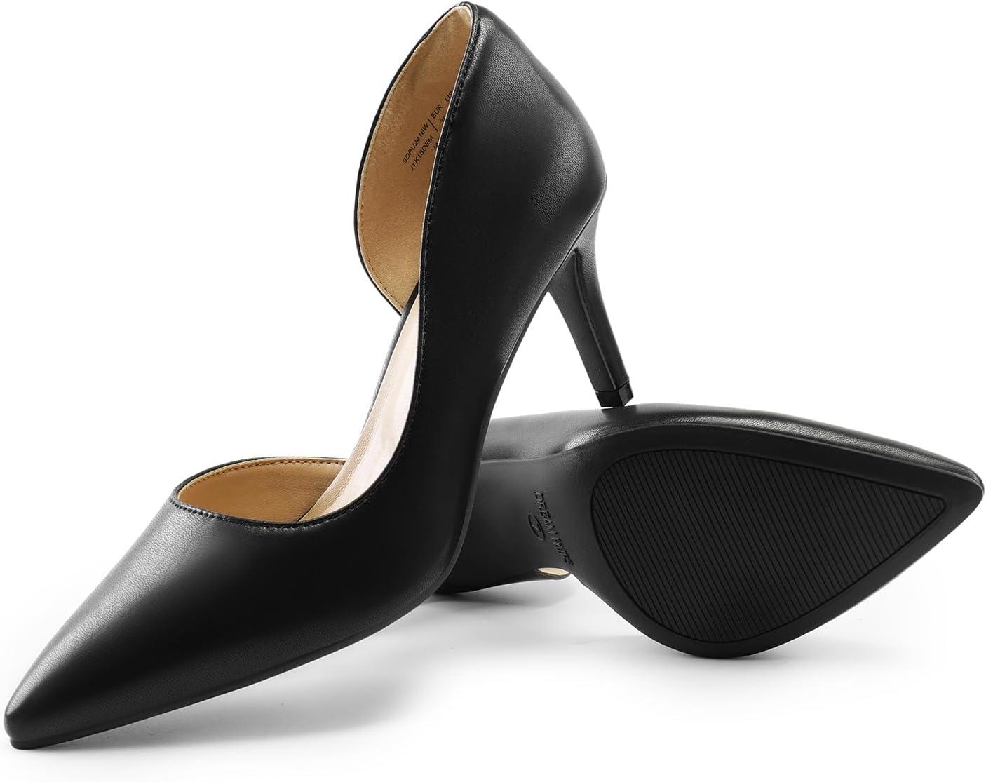 imageDREAM PAIRS Womens Dress High Heels Pumps Closed Pointed Toe Stiletto DOrsay Shoes for Wedding PartyBlackpu