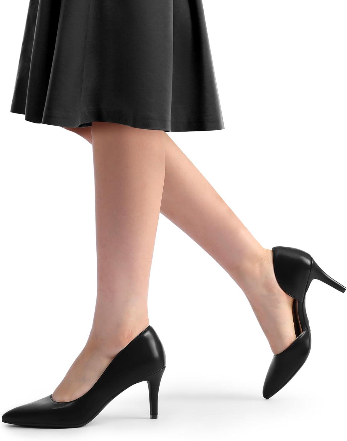 imageDREAM PAIRS Womens Dress High Heels Pumps Closed Pointed Toe Stiletto DOrsay Shoes for Wedding PartyBlackpu