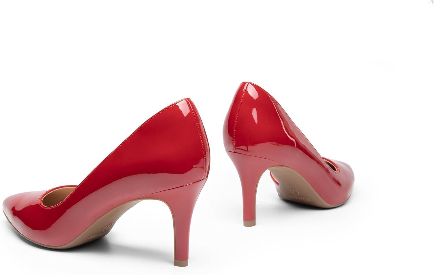 imageDREAM PAIRS Womens Dress High Heels Pumps Closed Pointed Toe Stiletto DOrsay Shoes for Wedding PartyRedpat