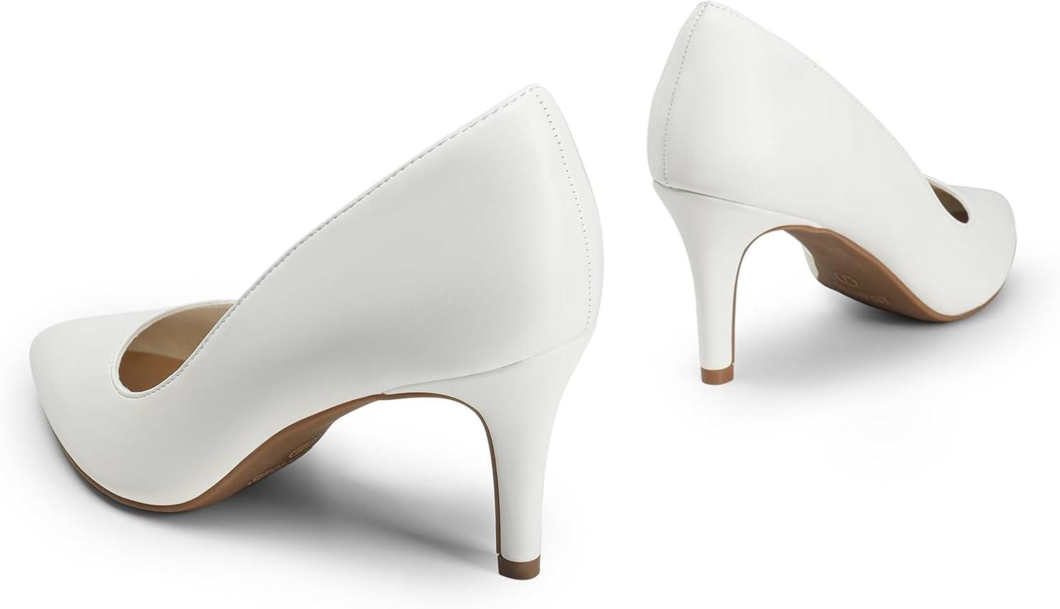imageDREAM PAIRS Womens Dress High Heels Pumps Closed Pointed Toe Stiletto DOrsay Shoes for Wedding PartyWhitepu