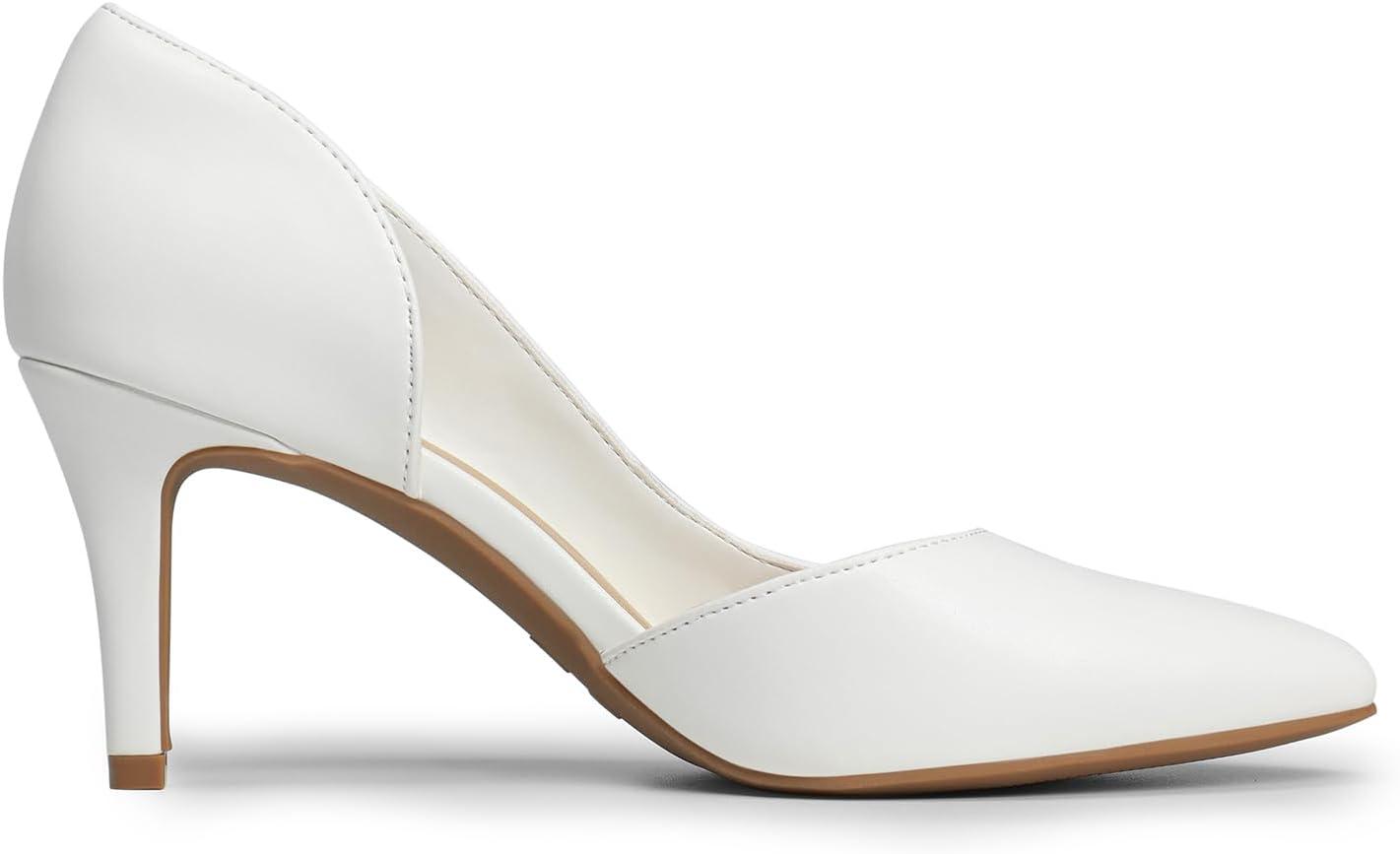 imageDREAM PAIRS Womens Dress High Heels Pumps Closed Pointed Toe Stiletto DOrsay Shoes for Wedding PartyWhitepu