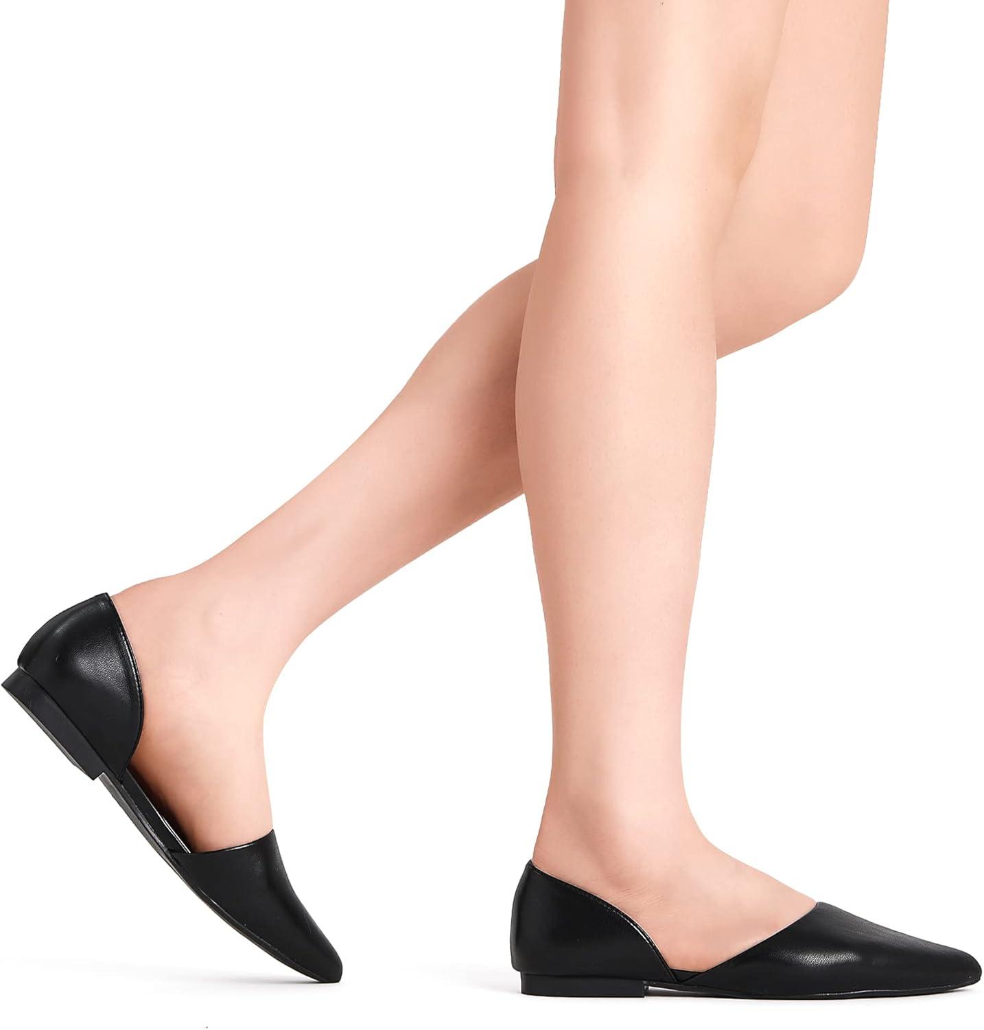 imageDREAM PAIRS Womens Elegant Dressy Flats Shoes Pointed Toe Casual Comfort Slip on Walking Flats for WomenBlack