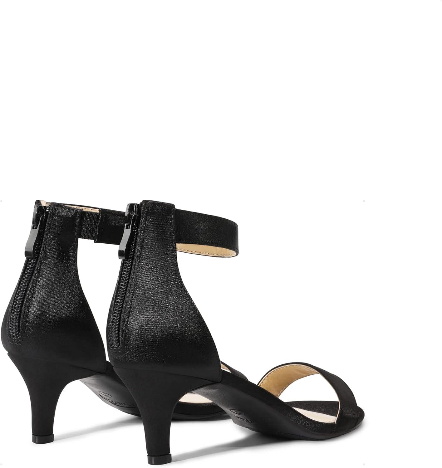 imageDREAM PAIRS Womens Fiona Fashion Stilettos Open Toe Pump Heeled SandalsBlackSatin