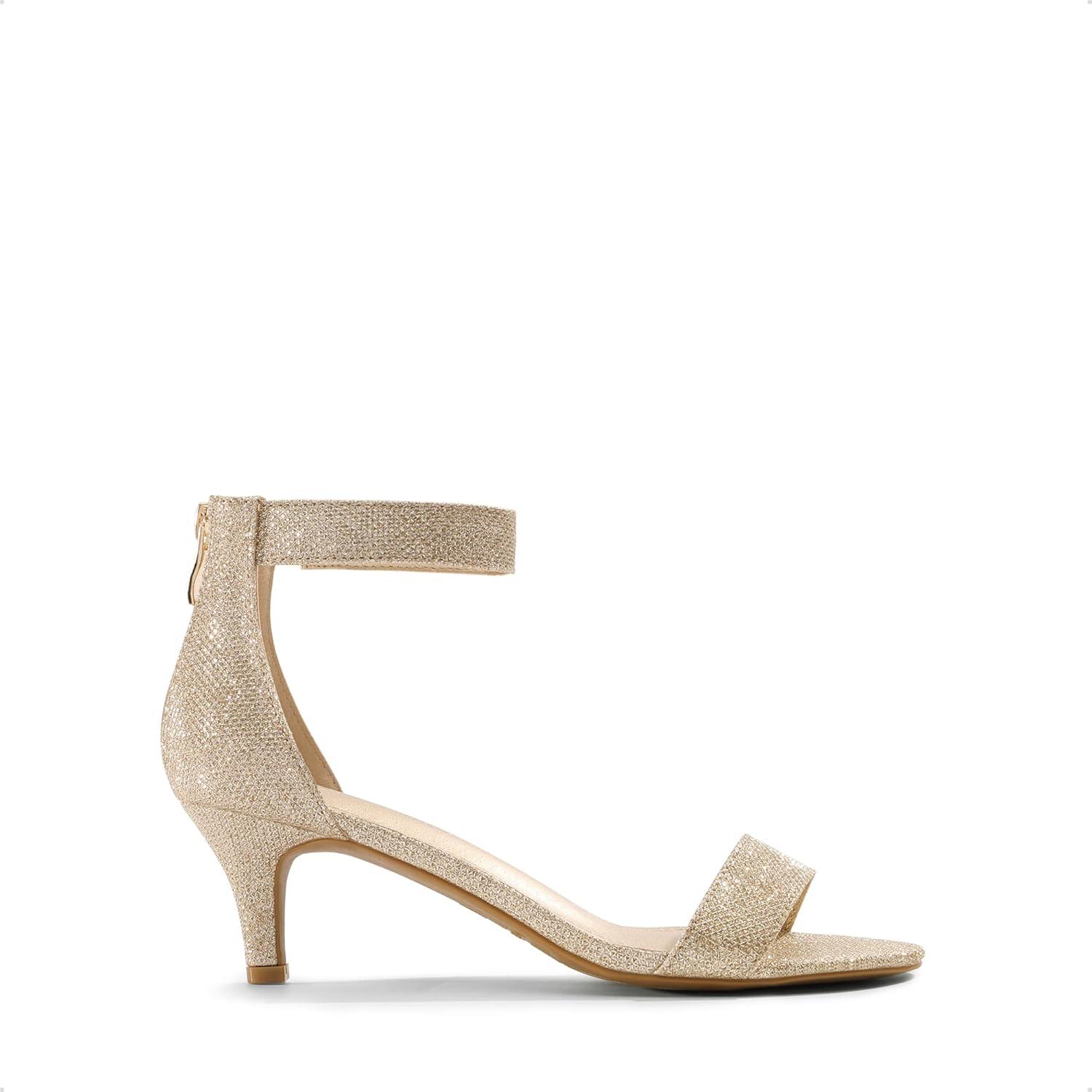 imageDREAM PAIRS Womens Fiona Fashion Stilettos Open Toe Pump Heeled SandalsGoldGlitter