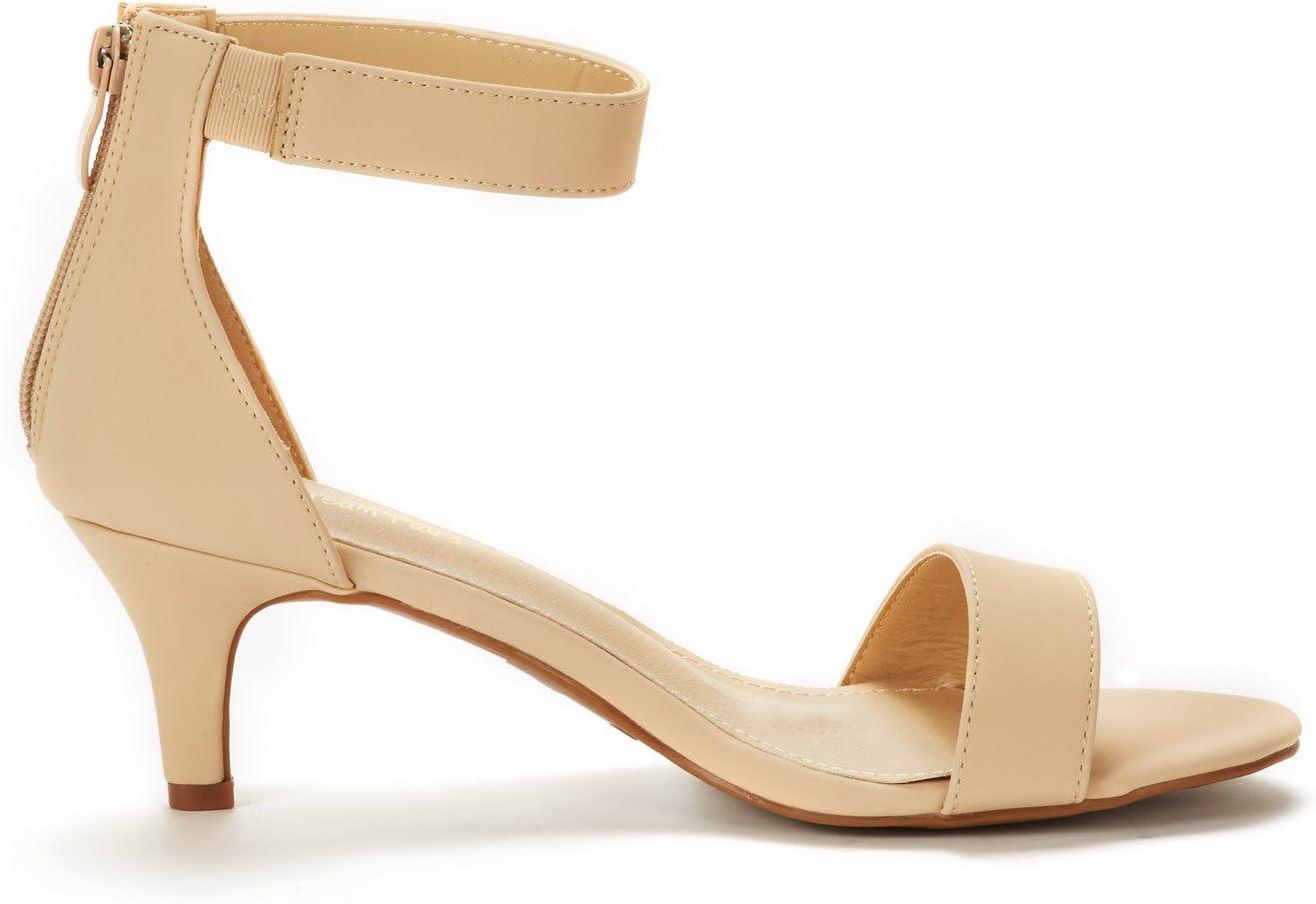 imageDREAM PAIRS Womens Fiona Fashion Stilettos Open Toe Pump Heeled SandalsNude Nubuck