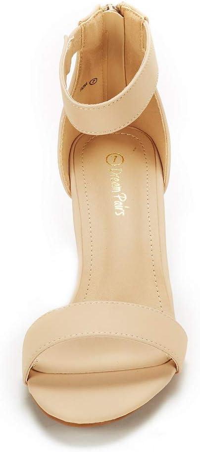 imageDREAM PAIRS Womens Fiona Fashion Stilettos Open Toe Pump Heeled SandalsNude Nubuck