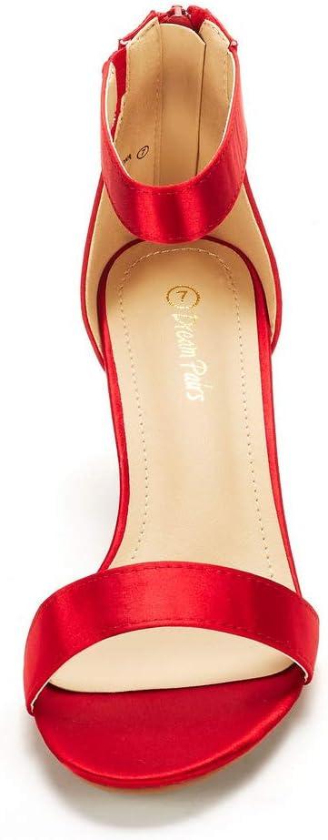 imageDREAM PAIRS Womens Fiona Fashion Stilettos Open Toe Pump Heeled SandalsRed