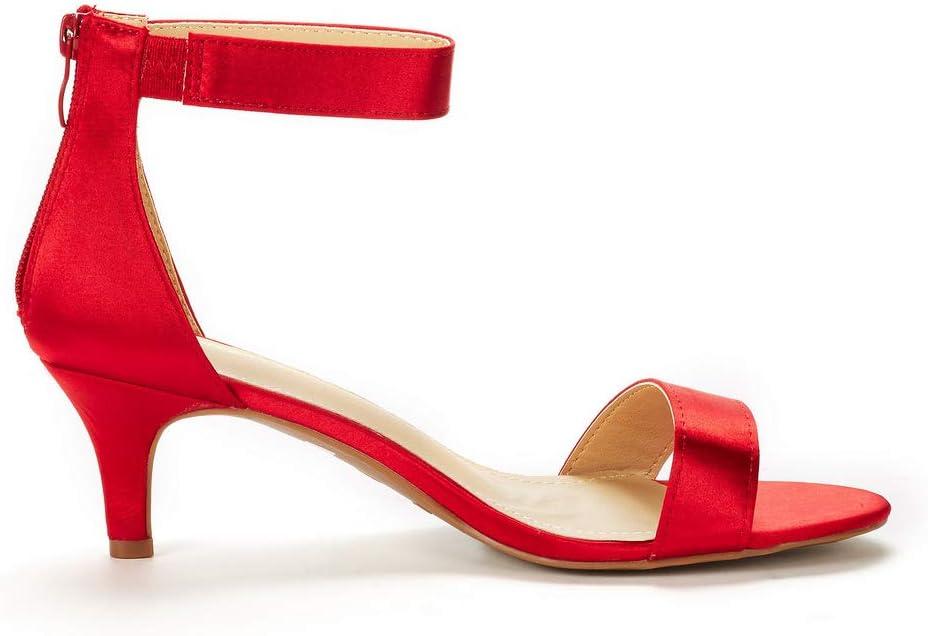 imageDREAM PAIRS Womens Fiona Fashion Stilettos Open Toe Pump Heeled SandalsRed