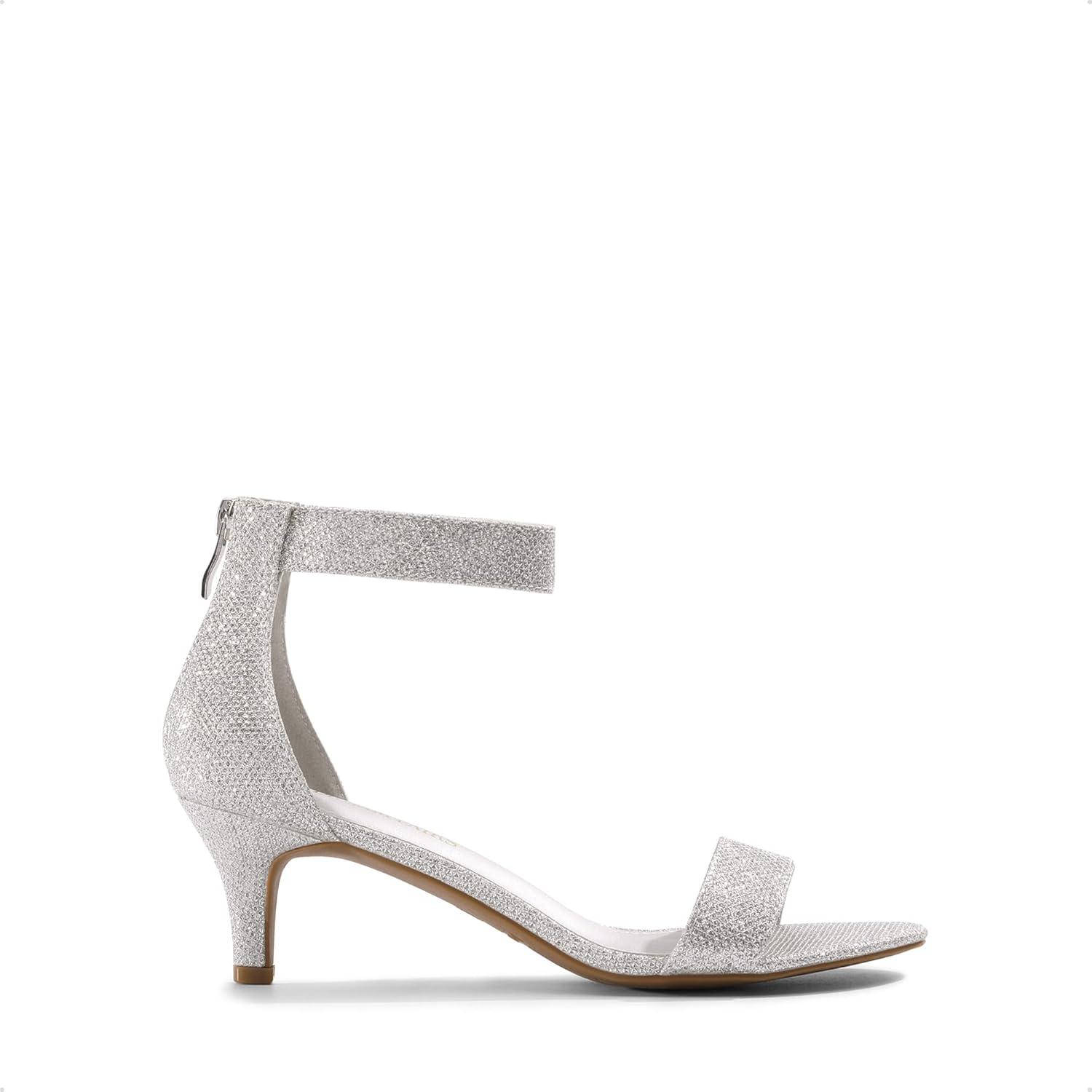 imageDREAM PAIRS Womens Fiona Fashion Stilettos Open Toe Pump Heeled SandalsSilverGlitter