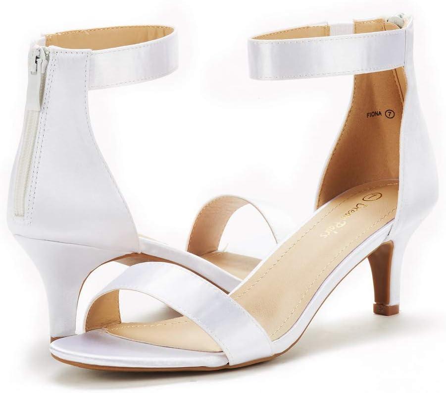 imageDREAM PAIRS Womens Fiona Fashion Stilettos Open Toe Pump Heeled SandalsWhite