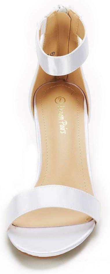 imageDREAM PAIRS Womens Fiona Fashion Stilettos Open Toe Pump Heeled SandalsWhite
