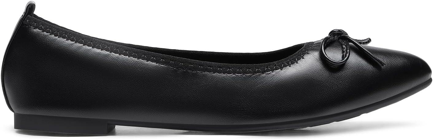 imageDREAM PAIRS Womens Foldable Flats Shoes Pointed Toe Ballet Flats Bowknot Comfort Slip on Dress ShoesBlack