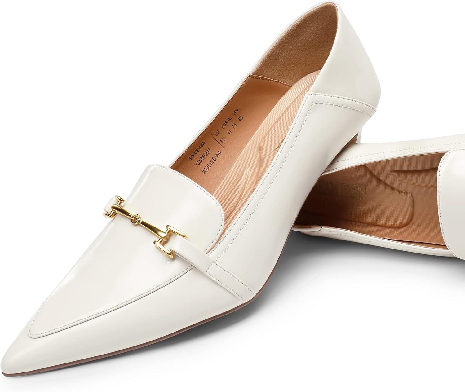 imageDREAM PAIRS Womens Heels Pointed Toe Kitten Heels Pump Shoes Whitepu 10 SDPU2313W