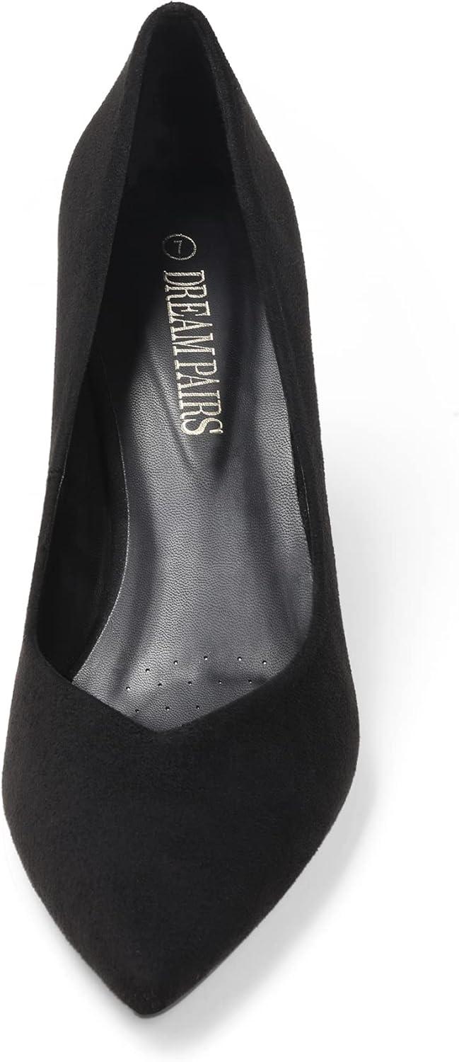 imageDREAM PAIRS Womens High Chunky Closed Toe Block Heels Pointed Toe Wedding Party Elegant Slip On Pumps ShoesBlack