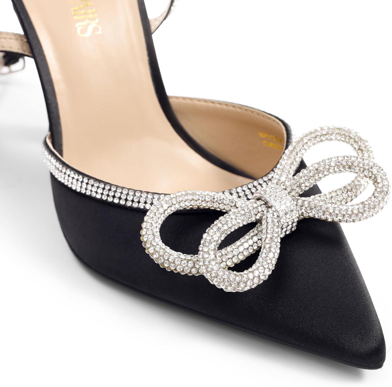 imageDREAM PAIRS Womens High Heels Destiny Closed Toe Strappy Heels Sexy Rhinestone Ankle Strap Pumps Wedding Bridal Party Dress Shoes DestinyBlack