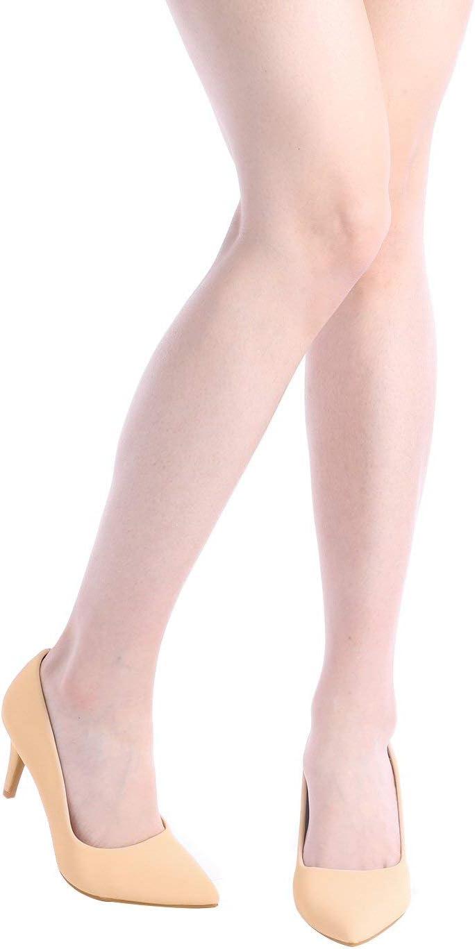 imageDREAM PAIRS Womens High Stiletto Heels Closed Pointed Toe Dress Pumps Shoes for Wedding Work Office Business 3 InchesNudeNubuck