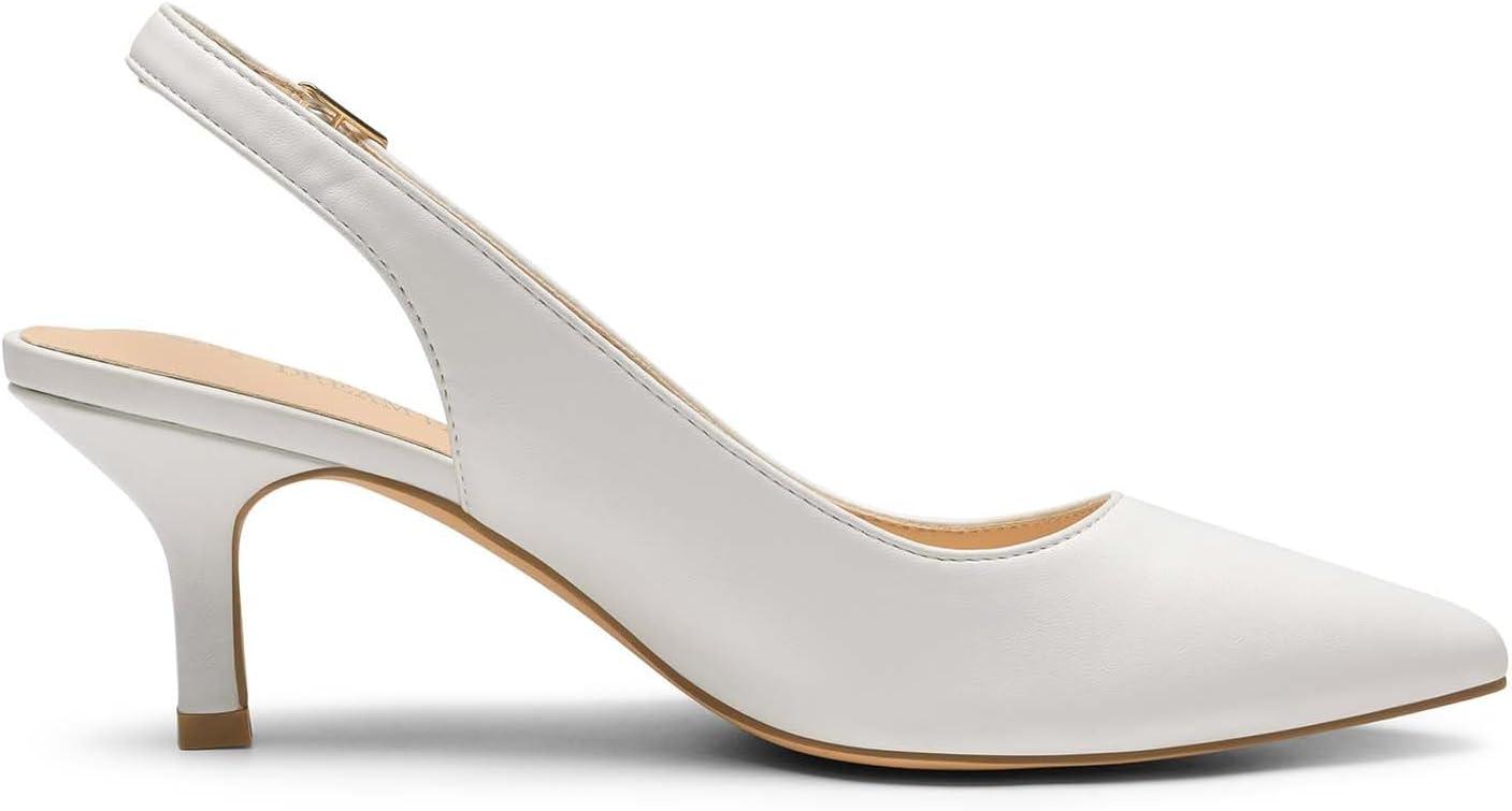 imageDREAM PAIRS Womens Kitten Heel Slingback Pointed Closed Toe Low Stiletto Heels Dress Bridal Elegant Wedding Pumps ShoesWhitepu