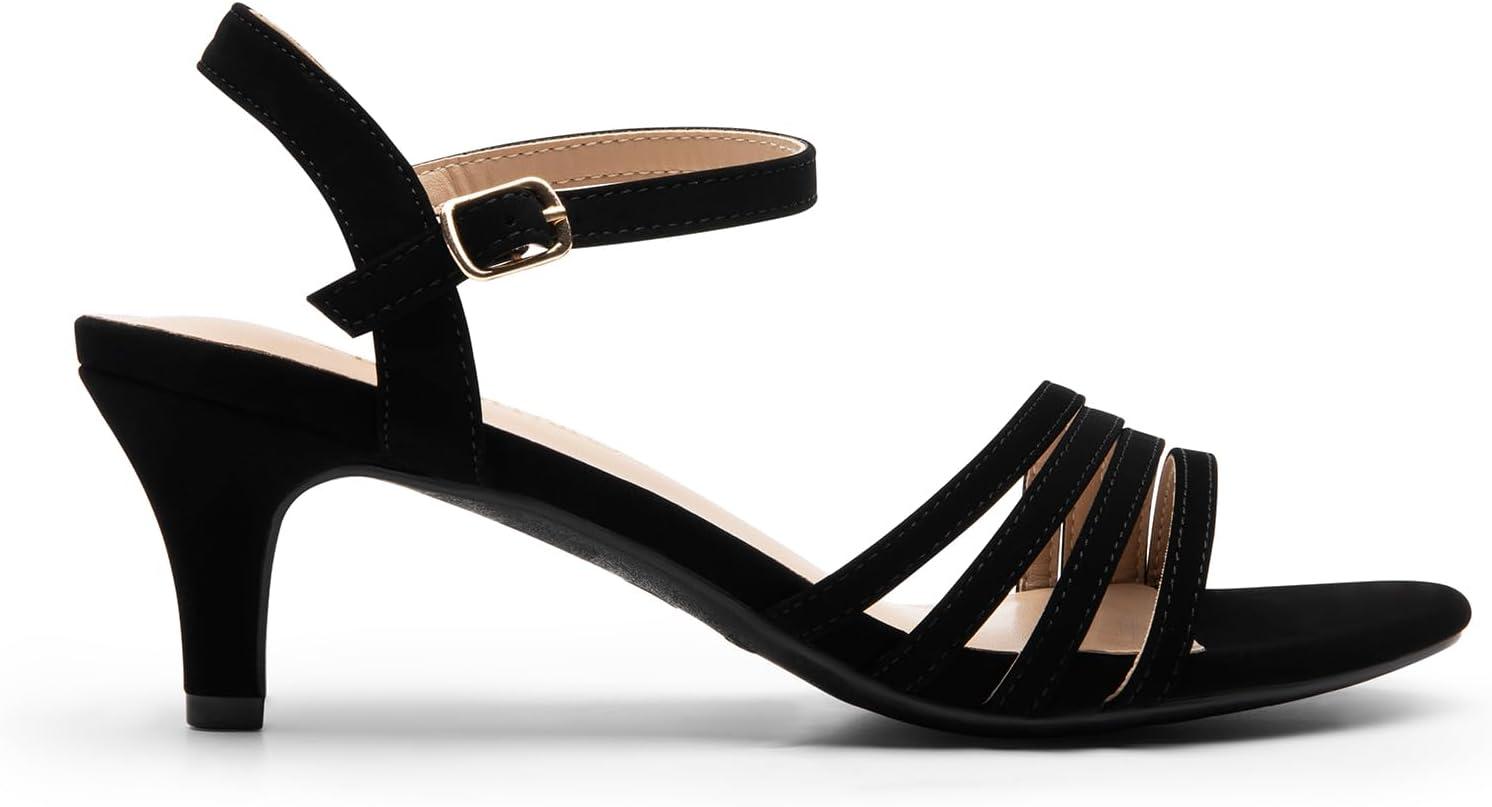 imageDREAM PAIRS Womens Kitten Heels Open Round Toe Comfortable Strappy Heels for Dressy Wedding Party Evening SandalsBlacknubuck