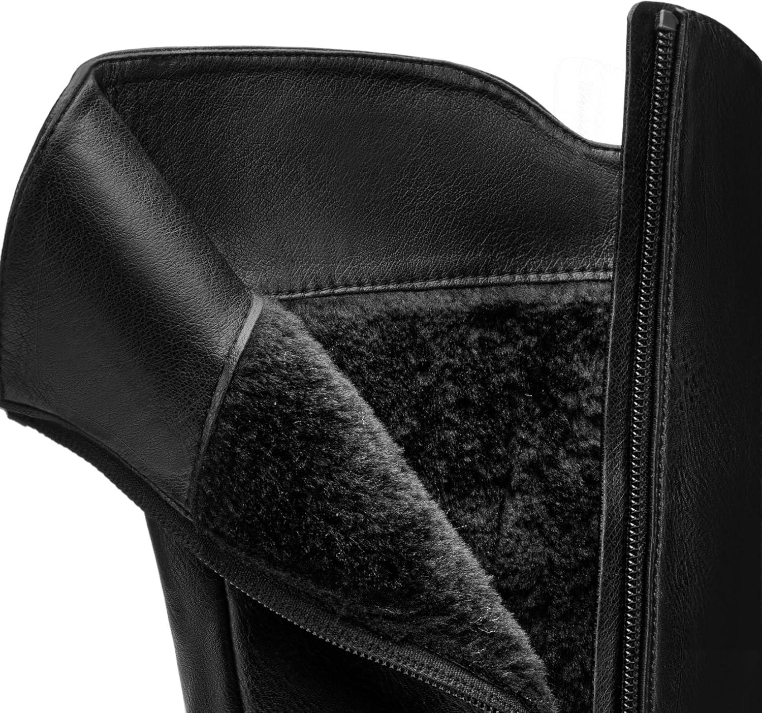 imageDREAM PAIRS Womens Knee High Boots Buckle Riding BootsBlacku