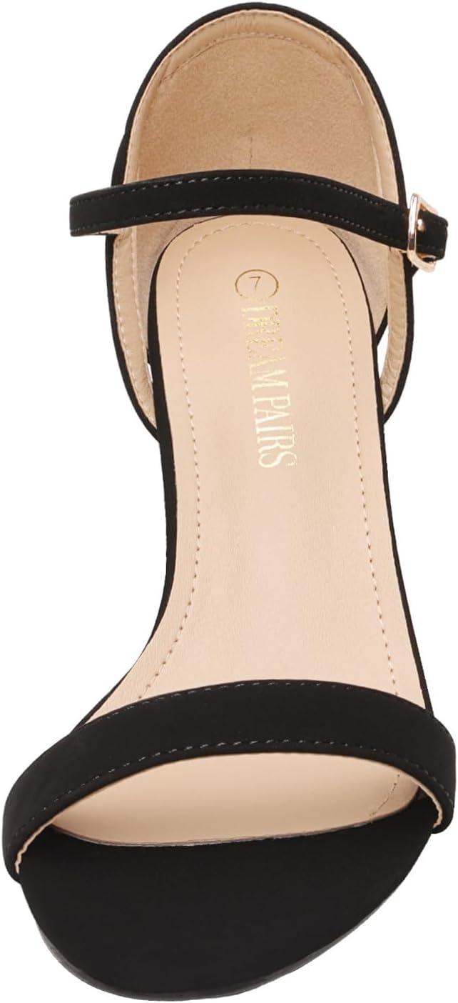imageDREAM PAIRS Womens Lexii Fashion Stilettos Open Toe Pump Heel SandalsBlack Nubuck