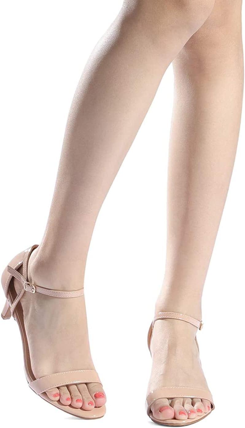 imageDREAM PAIRS Womens Lexii Fashion Stilettos Open Toe Pump Heel SandalsBlush Pat