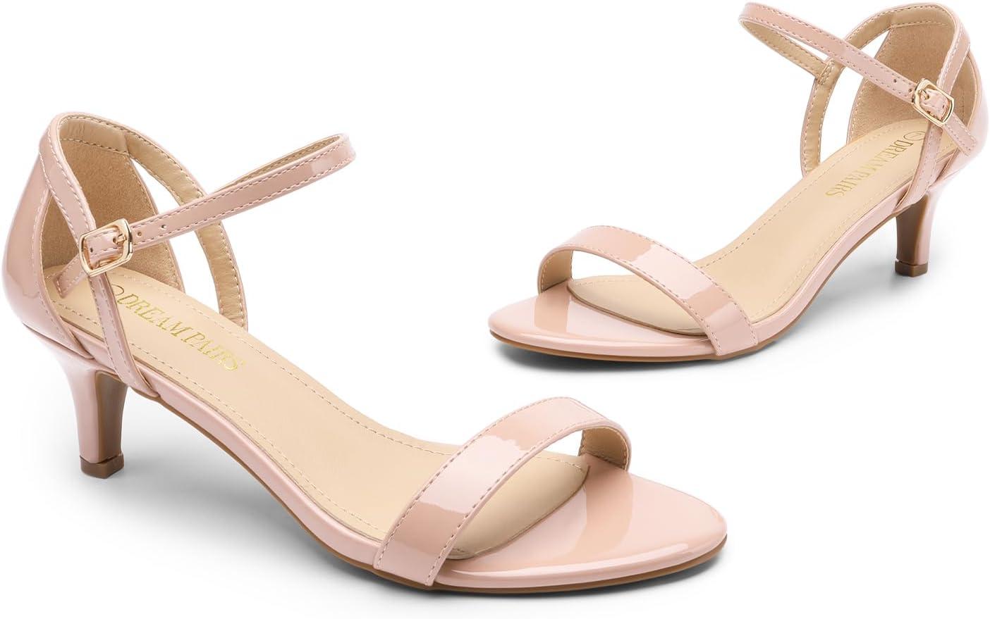 imageDREAM PAIRS Womens Lexii Fashion Stilettos Open Toe Pump Heel SandalsBlush Pat