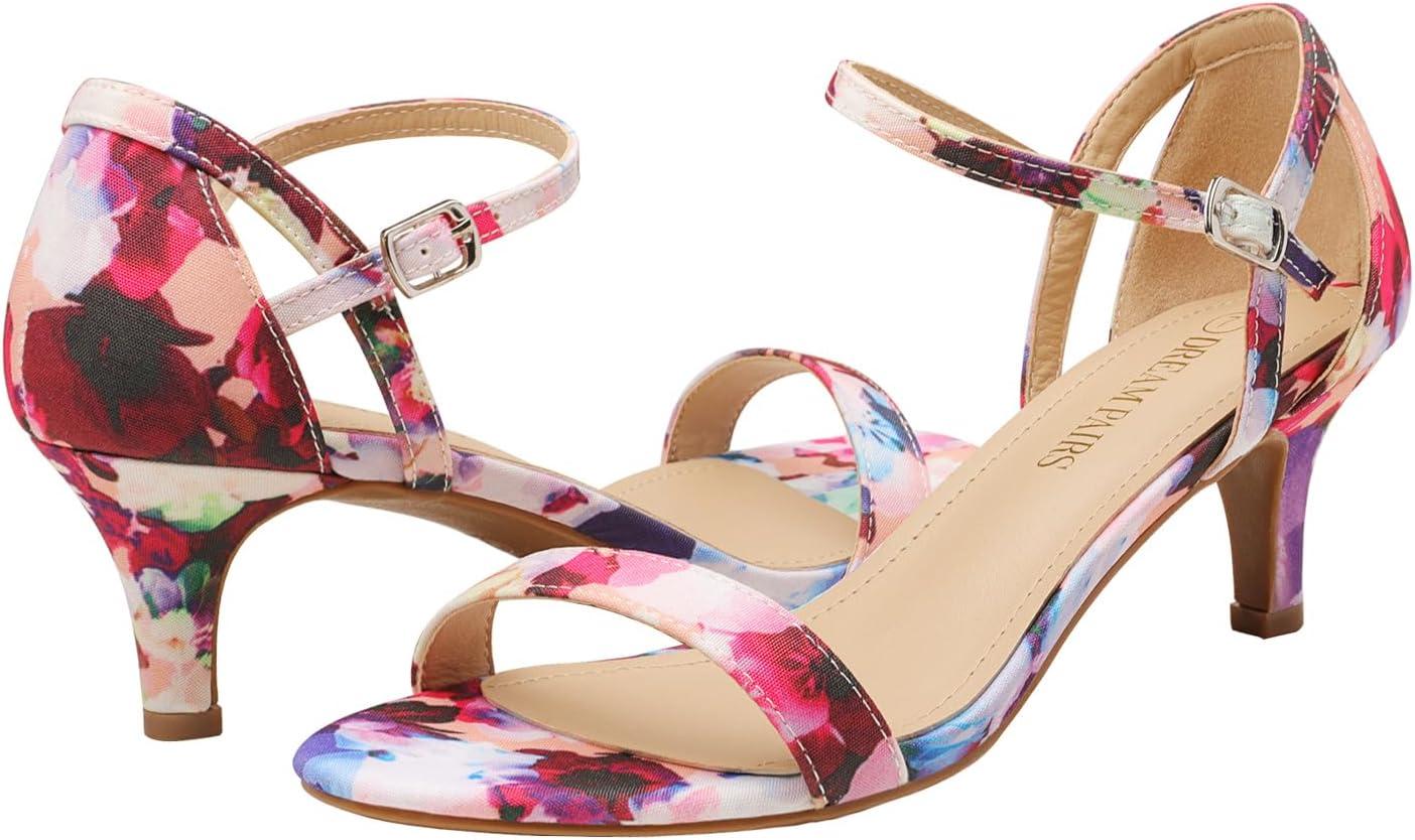 imageDREAM PAIRS Womens Lexii Fashion Stilettos Open Toe Pump Heel SandalsFloral