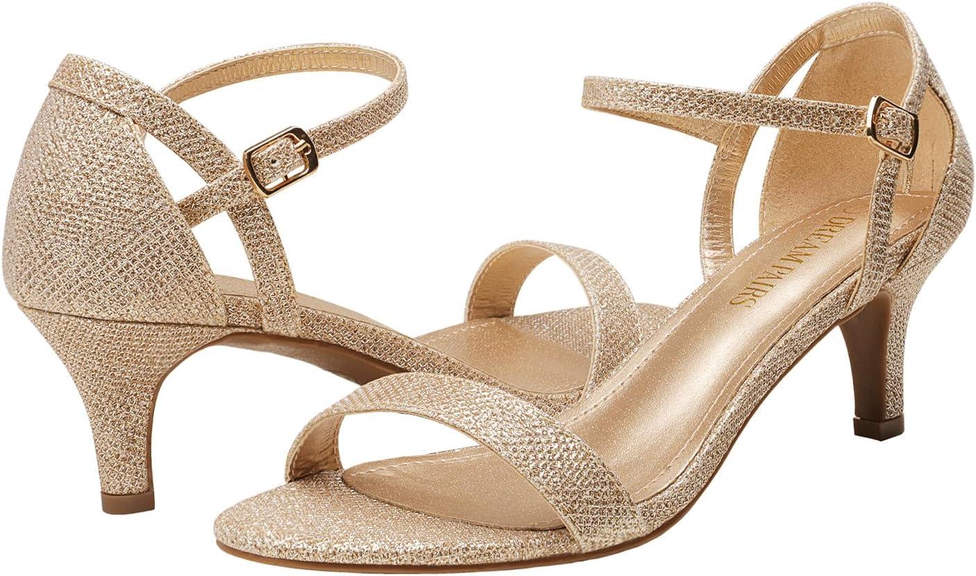 imageDREAM PAIRS Womens Lexii Fashion Stilettos Open Toe Pump Heel SandalsGold Glitter