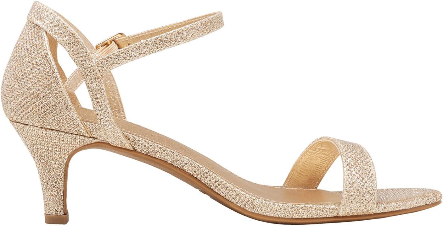 imageDREAM PAIRS Womens Lexii Fashion Stilettos Open Toe Pump Heel SandalsGold Glitter