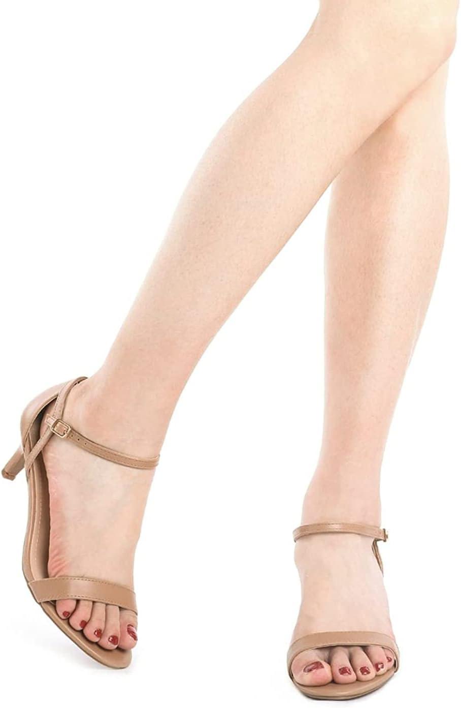 imageDREAM PAIRS Womens Lexii Fashion Stilettos Open Toe Pump Heel SandalsNude Pu