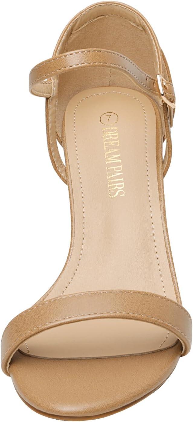 imageDREAM PAIRS Womens Lexii Fashion Stilettos Open Toe Pump Heel SandalsNude Pu