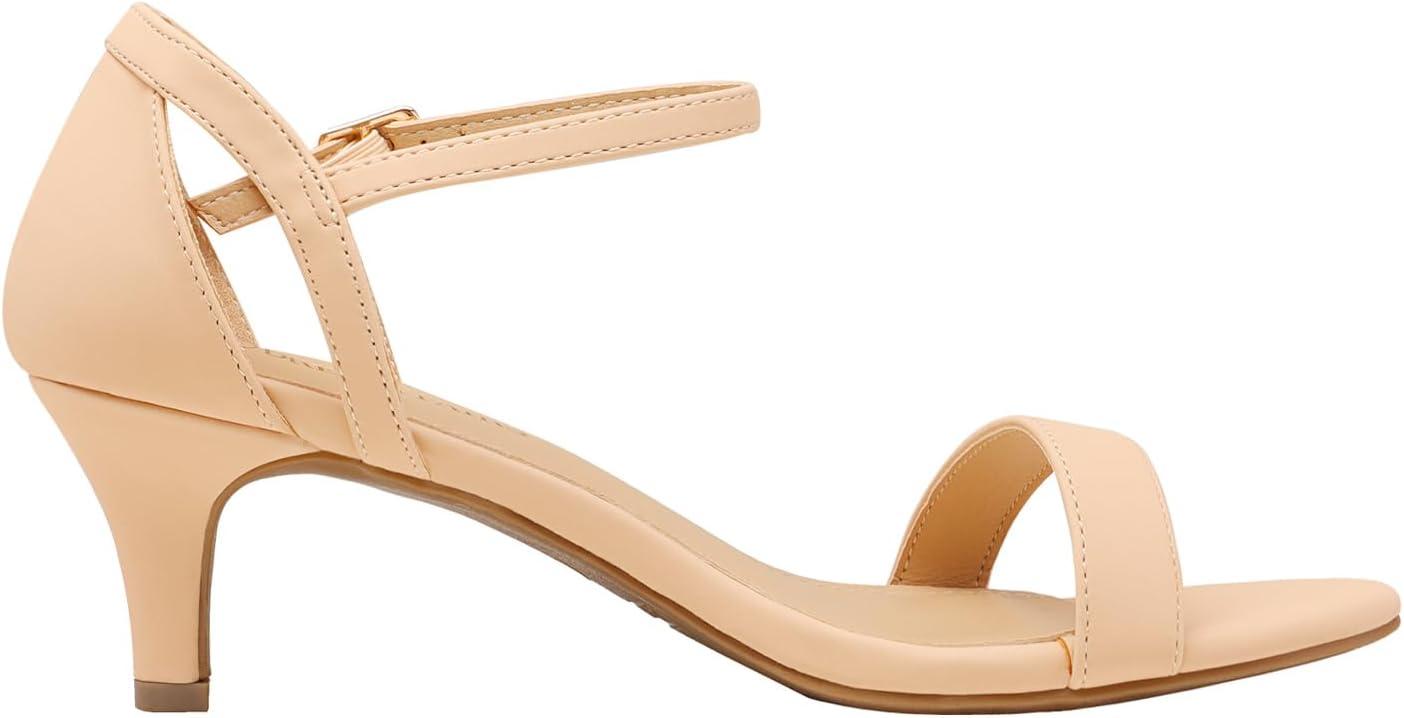 imageDREAM PAIRS Womens Lexii Fashion Stilettos Open Toe Pump Heel SandalsNudeNubuck