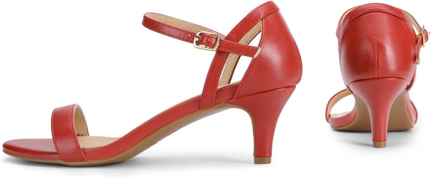 imageDREAM PAIRS Womens Lexii Fashion Stilettos Open Toe Pump Heel SandalsRed Pu