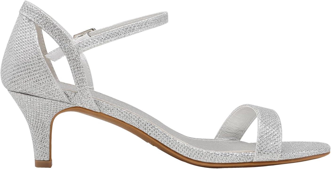 imageDREAM PAIRS Womens Lexii Fashion Stilettos Open Toe Pump Heel SandalsSilver Glitter