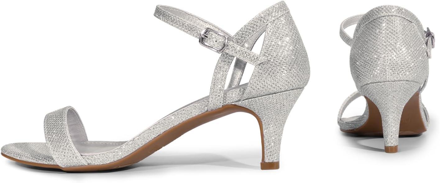 imageDREAM PAIRS Womens Lexii Fashion Stilettos Open Toe Pump Heel SandalsSilver Glitter