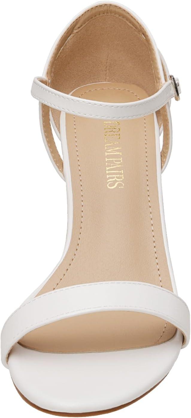 imageDREAM PAIRS Womens Lexii Fashion Stilettos Open Toe Pump Heel SandalsWhite Pu