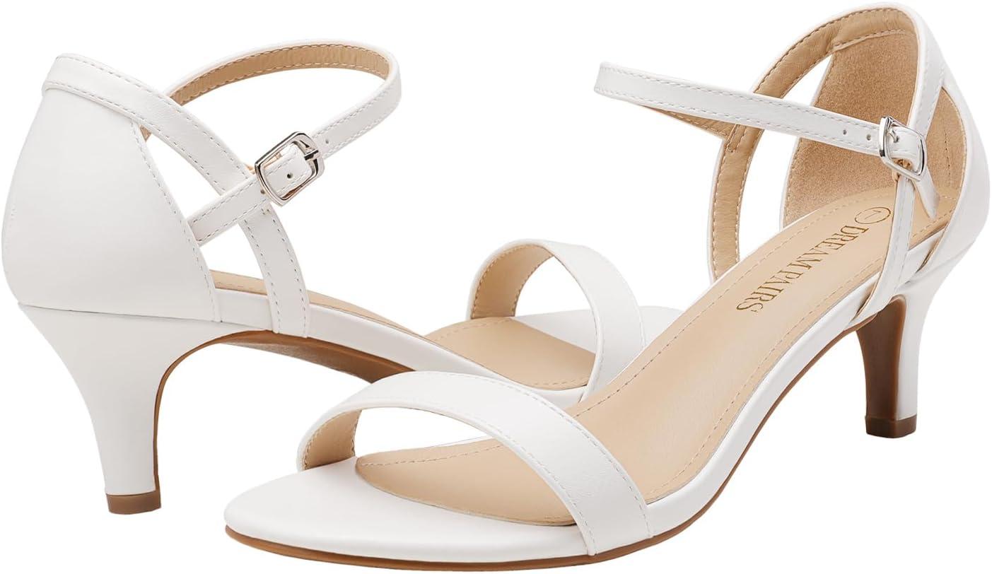 imageDREAM PAIRS Womens Lexii Fashion Stilettos Open Toe Pump Heel SandalsWhite Pu