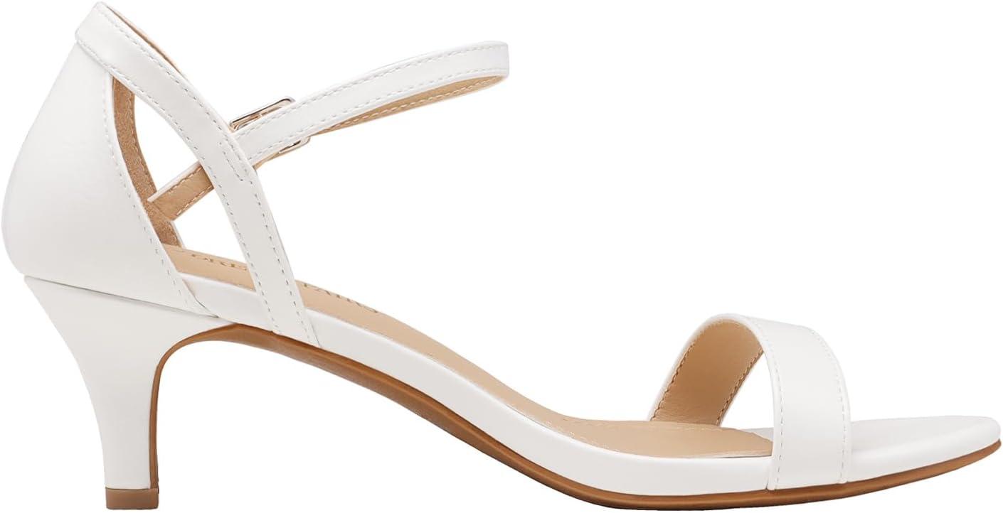 imageDREAM PAIRS Womens Lexii Fashion Stilettos Open Toe Pump Heel SandalsWhite Pu