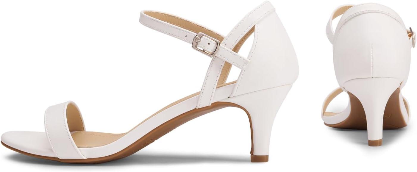 imageDREAM PAIRS Womens Lexii Fashion Stilettos Open Toe Pump Heel SandalsWhite Pu
