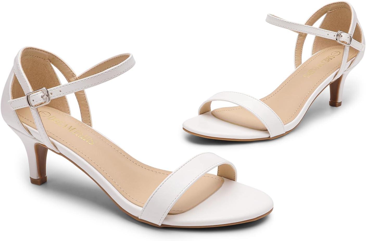 imageDREAM PAIRS Womens Lexii Fashion Stilettos Open Toe Pump Heel SandalsWhite Pu