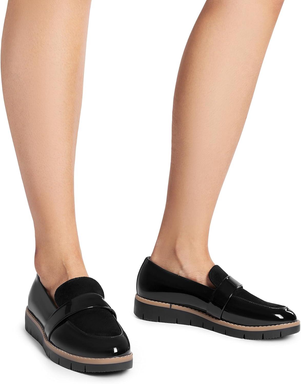 imageDREAM PAIRS Womens Loafers SlipOn Business Casual Work ShoesBlackpat