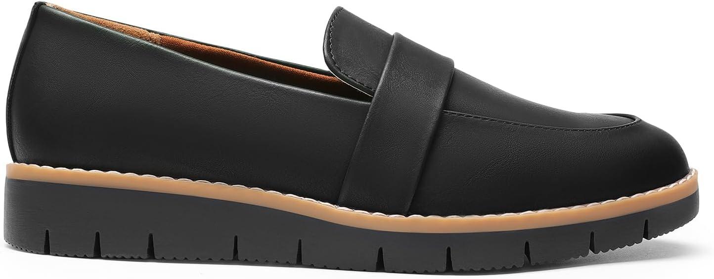imageDREAM PAIRS Womens Loafers SlipOn Business Casual Work ShoesBlackpu