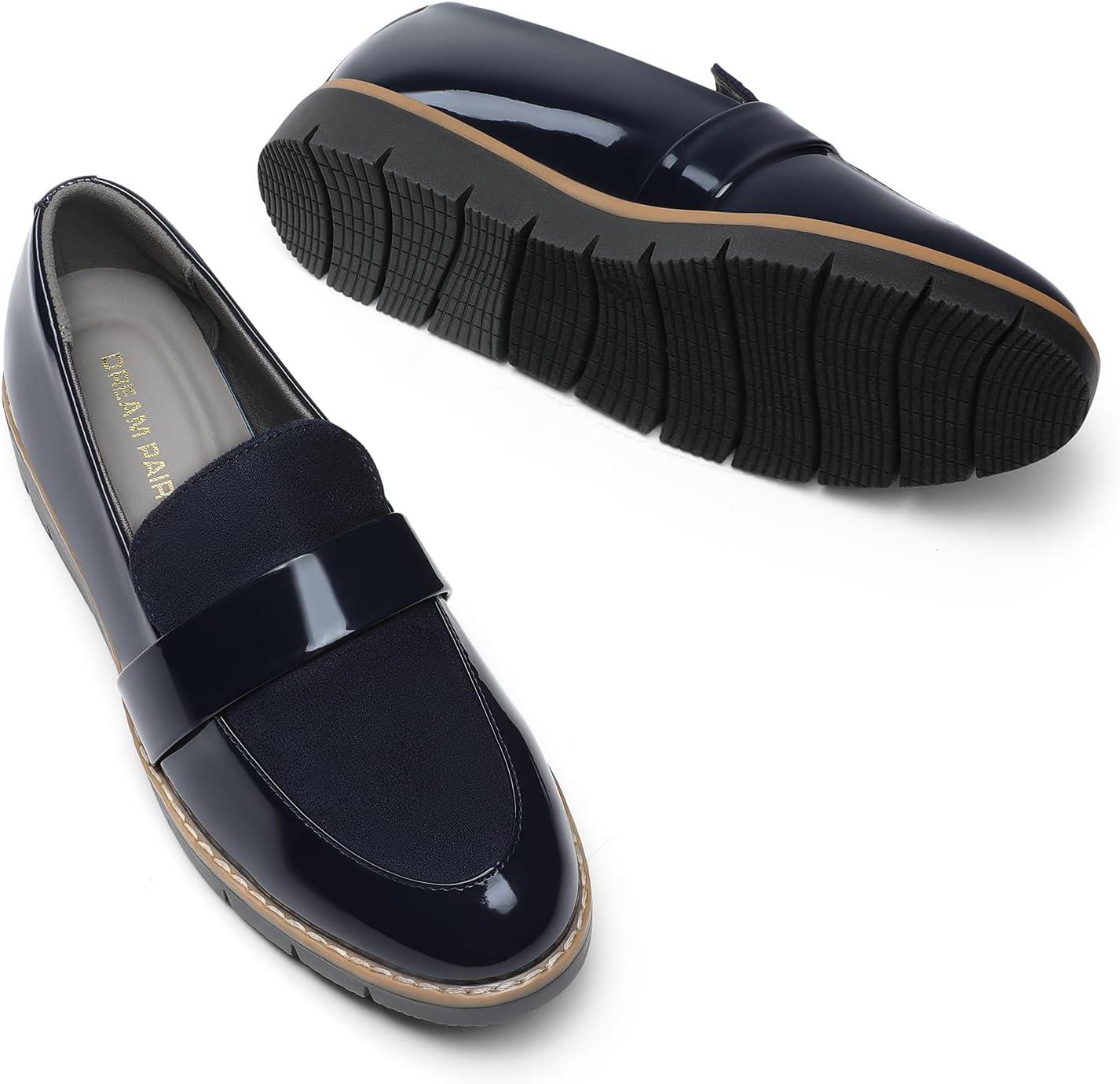 imageDREAM PAIRS Womens Loafers SlipOn Business Casual Work ShoesNavypat
