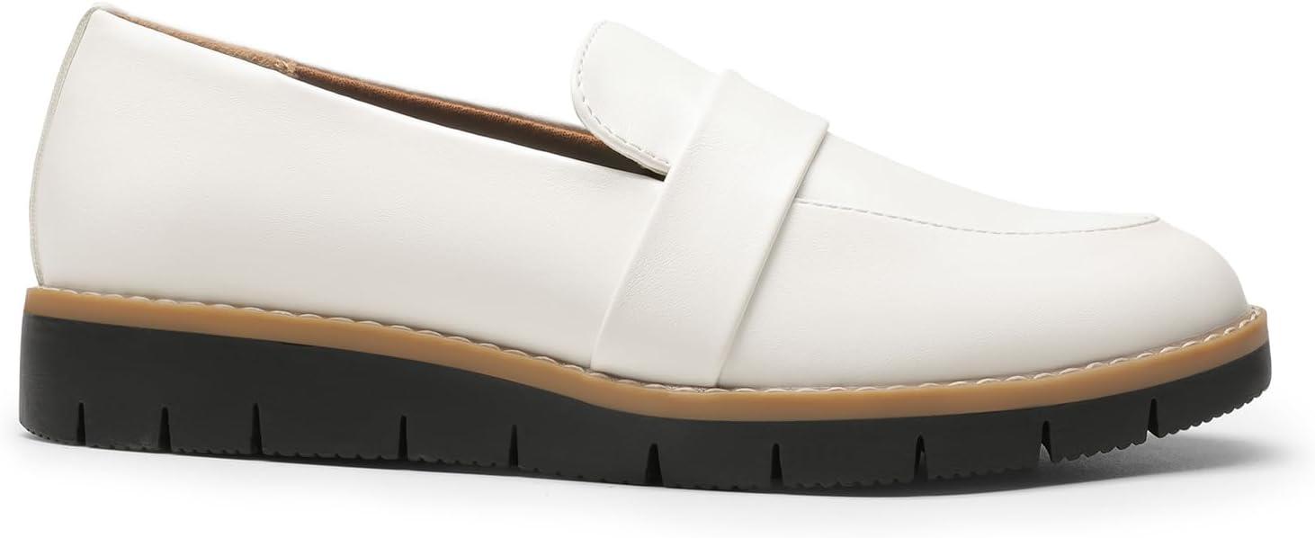 imageDREAM PAIRS Womens Loafers SlipOn Business Casual Work ShoesWhitepu