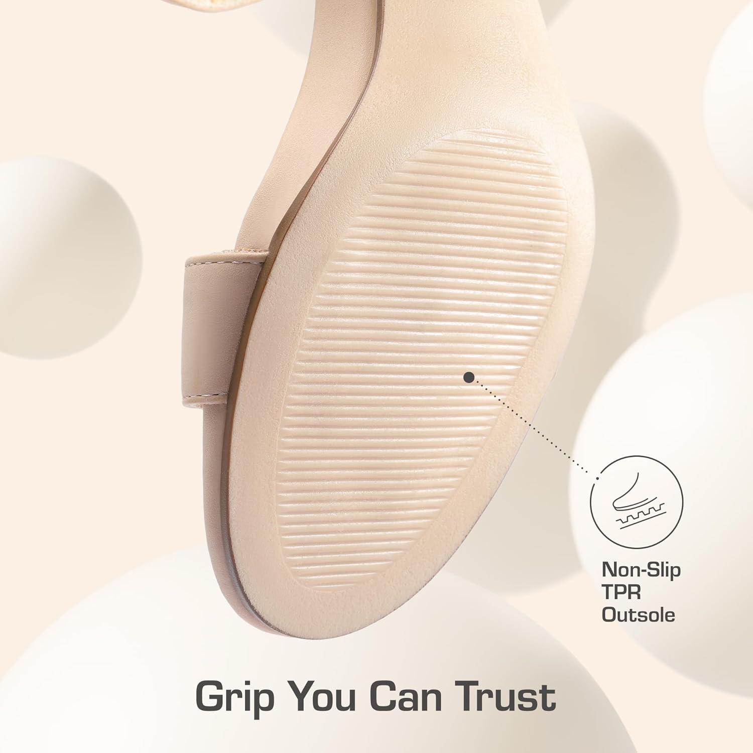 imageDREAM PAIRS Womens Low Heels Block Open Toe Ankle Strap Classic Short Chunky Sandals with Buckle for Daily Work Wedding PartyNudenubuck